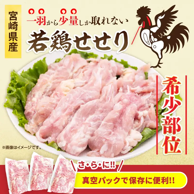 希少部位 宮崎県産 若鶏 せせり 計3kg 鶏肉_DB35-25