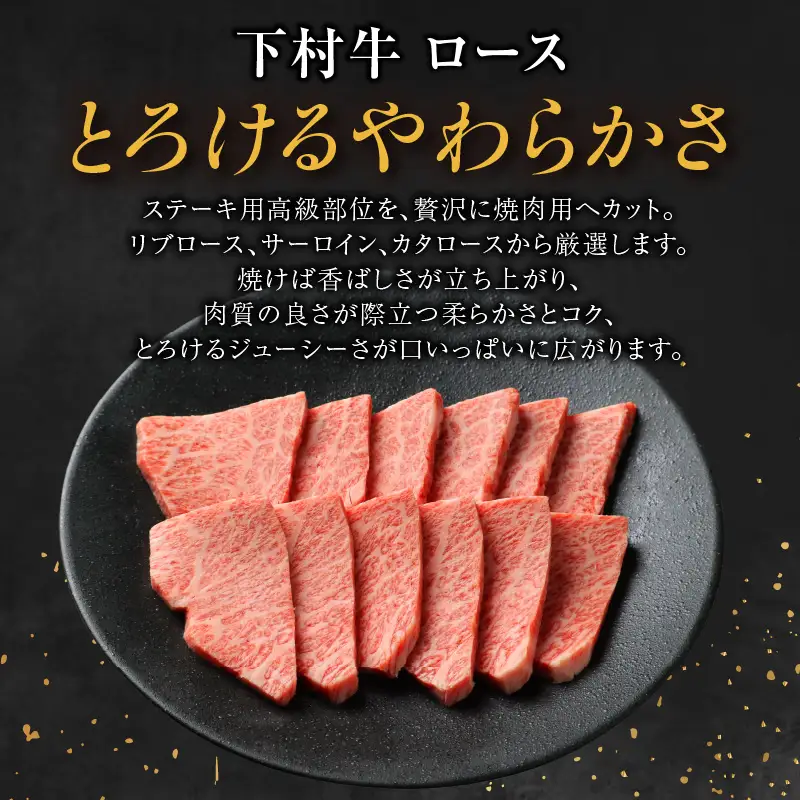 東浦町産黒毛和牛『下村牛』焼肉2種食べ比べセット（C）計500g（ロース・あかみ各250g）│焼肉 牛肉 東浦町 