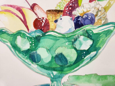水彩画作品　No,484 ALO0015