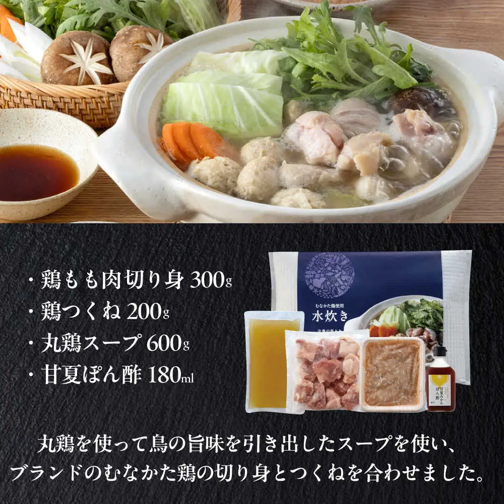 水炊き むなかた鶏使用 水炊き2人前 [ABEQ027] 水炊き