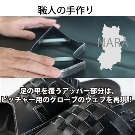 野球グローブの端材を利用したサンダル  Glove グローブサンダル(ブラック)LLサイズ【1352069】
