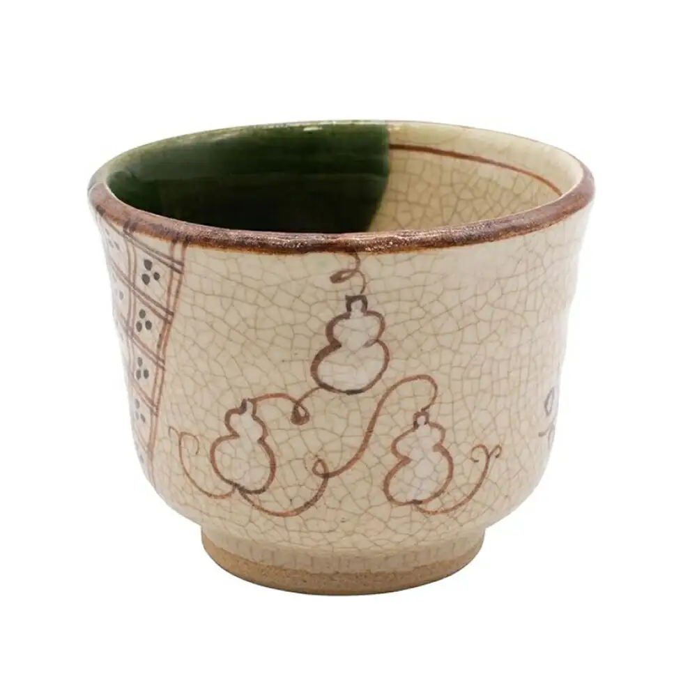 【瀬戸焼】織部瓢絵湯呑 煎茶5客揃(5個セット) 【山長陶苑】 / 湯呑 湯呑み 食器 和食器 / 瀬戸市[BBBH050]