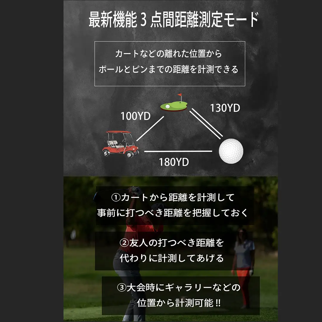 NJ ± PRO ( シルバー ) ゴルフ 距離計 OLEDディスプレイ