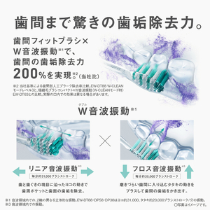 電動歯ブラシ パナソニック W音波振動ハブラシ ドルツ EW-DP58-W 歯ブラシ