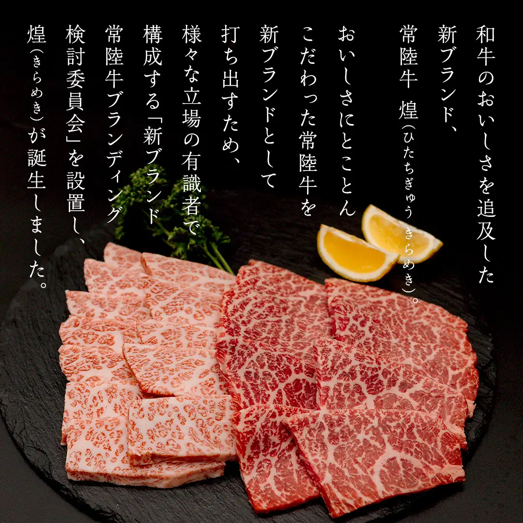 【定期便】＜全3回＞ 【 常陸牛 煌 】 焼肉 希少部位 堪能セット 約2人前 (茨城県共通返礼品) 