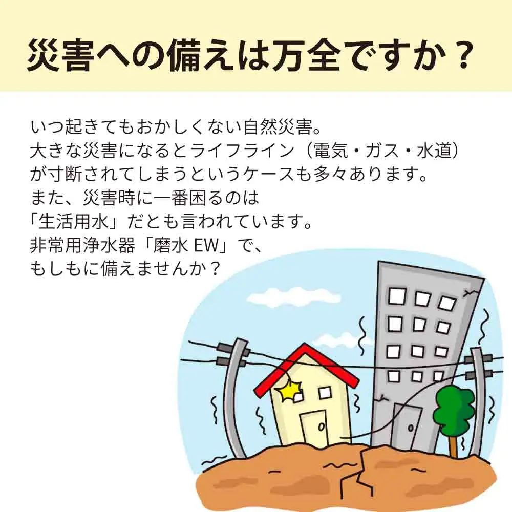 防災・災害用　非常用浄水器「磨水EW」　J24P-EW [No.1121]