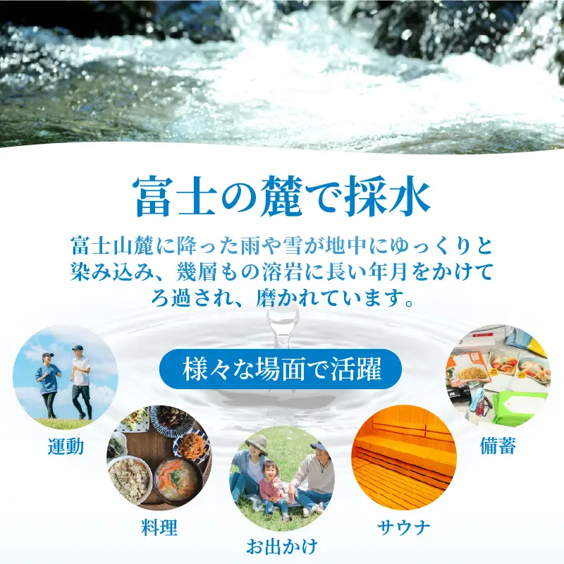 【10月配送分】富士山蒼天の水【ラベルレス】500ml×24本（1ケース） 天然水 ミネラルウォーター 水