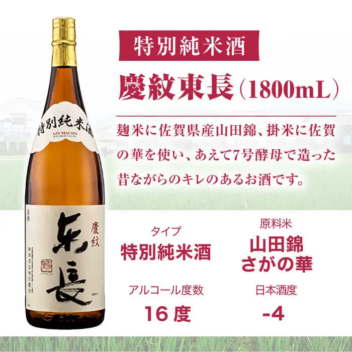 【定期便】 日本酒 特別純米酒慶紋東長 NAH087 日本酒 全3回