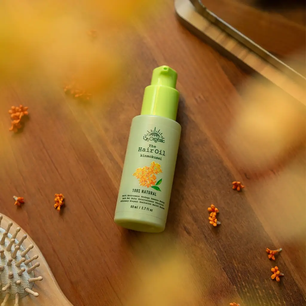 ＜15/e organic＞ザ・ヘアオイル(キンモクセイ・80ml)【鳥取県 境港市】