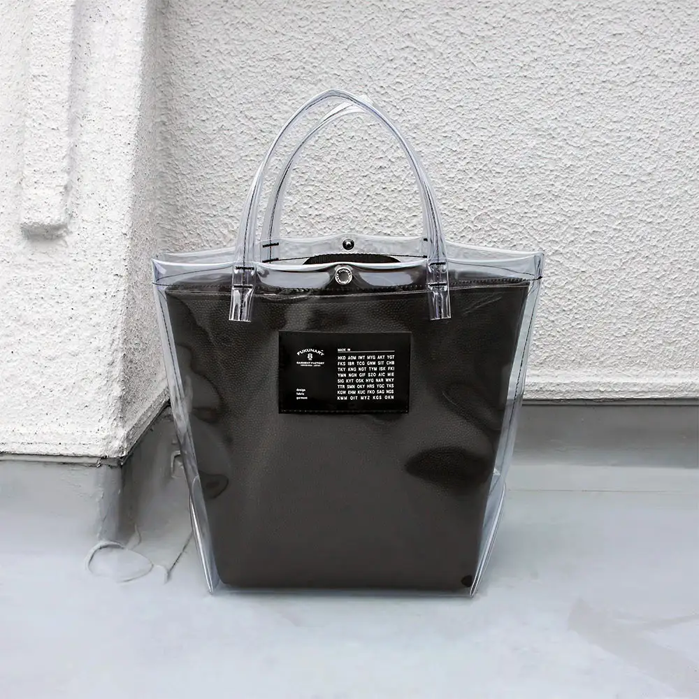 FUKUNARY トートバッグ PVC 帝人 コードレ カバー ブラック フクナリー E123
