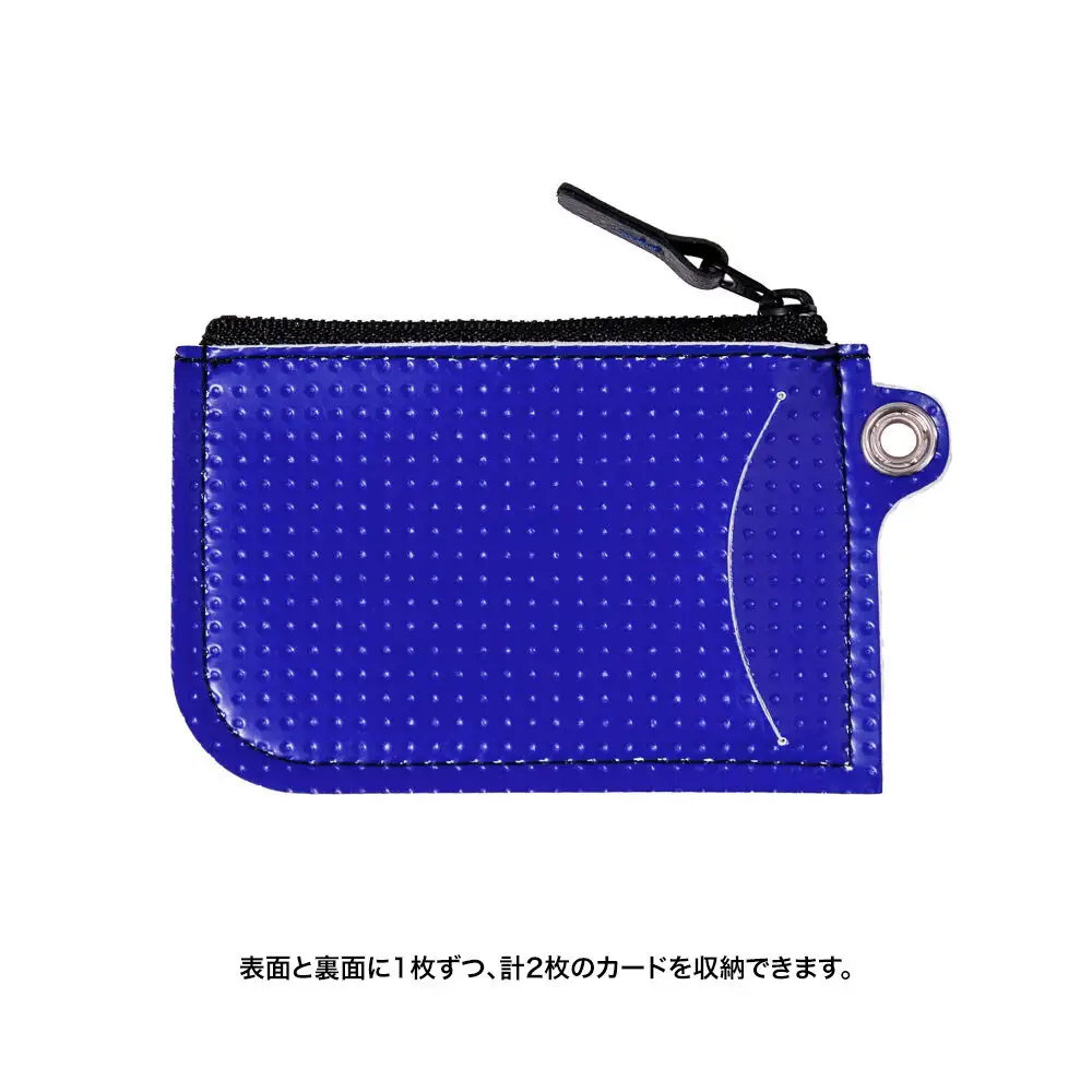 FUKUNARY パスケース カードケース 小銭 バレーボール ブルー M077