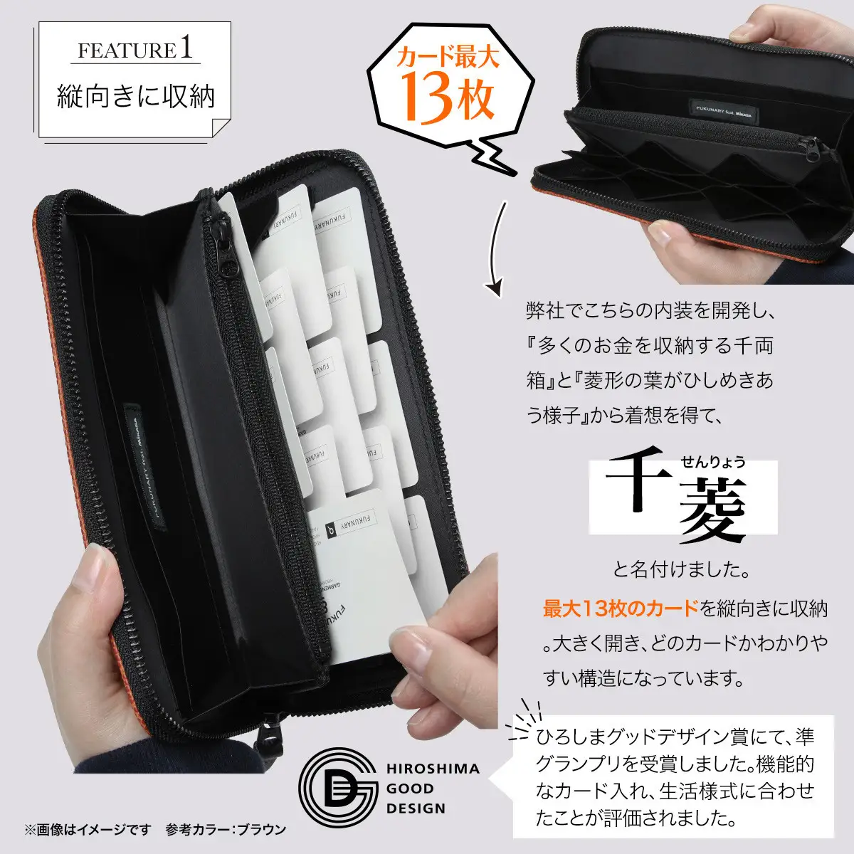 FUKUNARY 長財布 ブルー ミカサ MIKASA バレーボール ラウンドファスナー ファスナー ブランド メンズ レディース おしゃれ 大容量 小銭入れ 千菱 せんりょう 日本製 広島市 フクナリー M024
