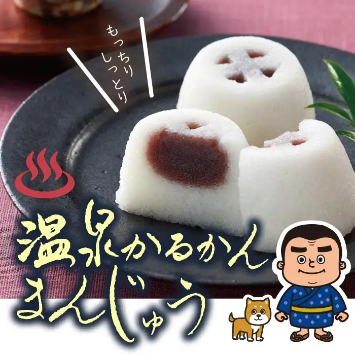 K-593-C 温泉かるかんまんじゅう1箱8個入り(計24個) 【財宝】 霧島市 和菓子 個包装 ギフト かるかん 饅頭 まんじゅう お菓子 九州 銘菓 お土産 あんこ スイーツ おみやげ 贈り物 こし餡 温泉水使用 鹿児島県