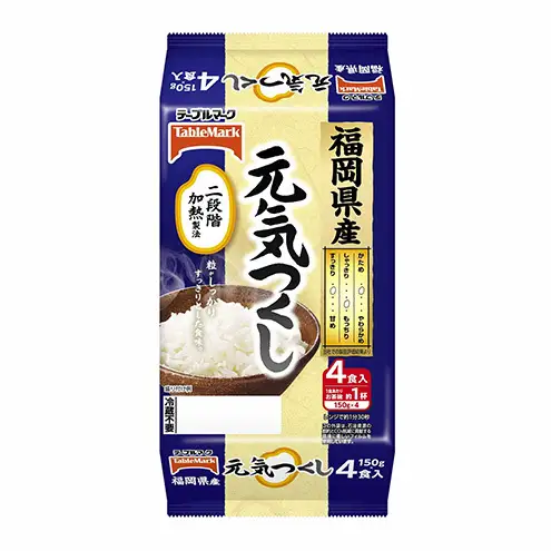 パックご飯 150g テーブルマーク 福岡県産 元気つくし パックごはん (150g×2食×2個) 4食×8個 レトルト ご飯