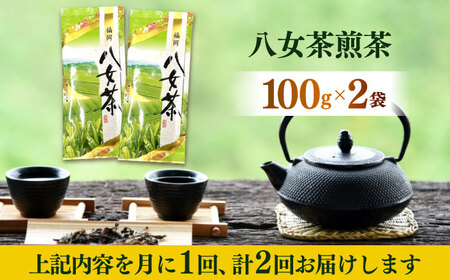 八女茶 【全2回定期便】 100g×2袋お茶 [ABEI035] 八女茶