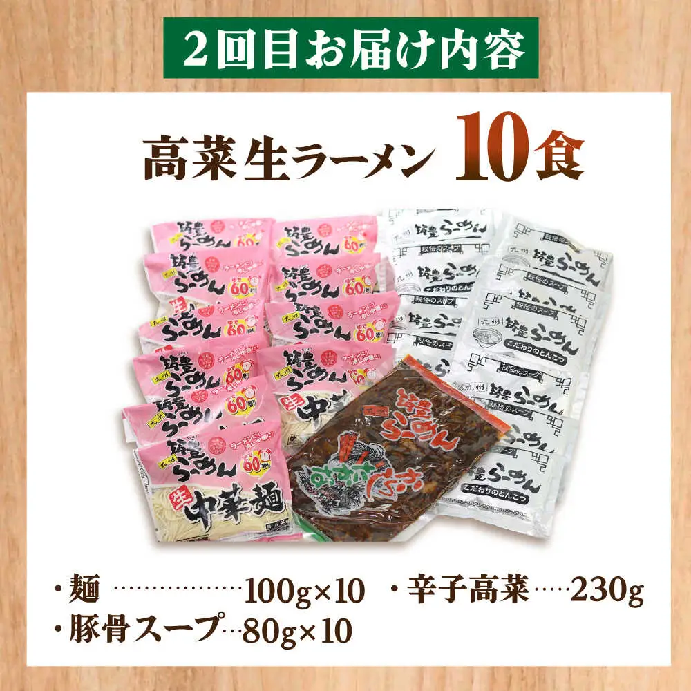 【全6回定期便】 九州筑豊！山小屋ラーメン定期便 (焼豚・高菜・角煮)[BGBP009]らーめん定期便