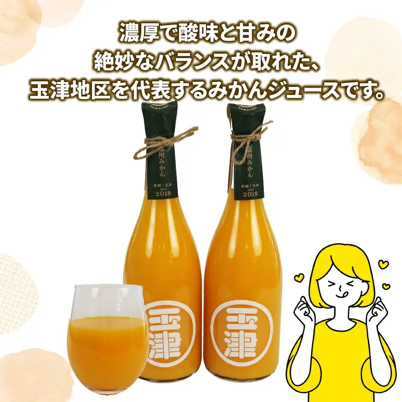 みかんジュース 720ml× 2本 玉津柑橘倶楽部 みかんジュース H010-072049