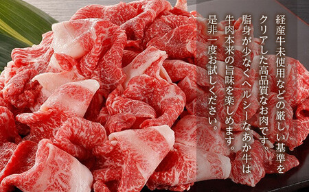 熊本県産 GI認証取得 くまもとあか牛 切り落とし 合計約1kg（約500g×2パック） あか牛 牛肉 お肉 肉 九州産 国産