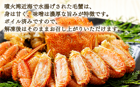 【2026年12月発送】北海道産 ボイル毛蟹 約800g（400g前後×2尾）蟹 カニ 冷凍