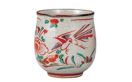 九谷焼 組湯呑 赤絵 2個1組 湯呑み 食器 ペアカップ 日本製 結婚祝い ギフト プレゼント F6P-2870