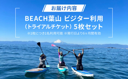 BEACH葉山 ビジターチケット5枚セット ／ 体験チケット ヨガ ピラティス サーフィン カヌー 神奈川県【アウトドアフィットネス(株)】[ASAA002]