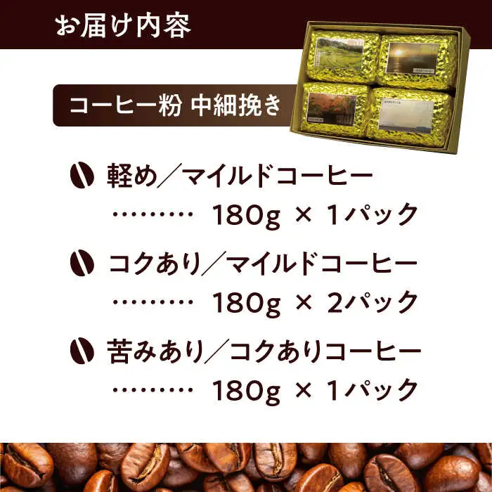 【コーヒー粉 中細挽き】葉山スペシャル珈琲豆アソートセット 4パック入り [ASAD002]