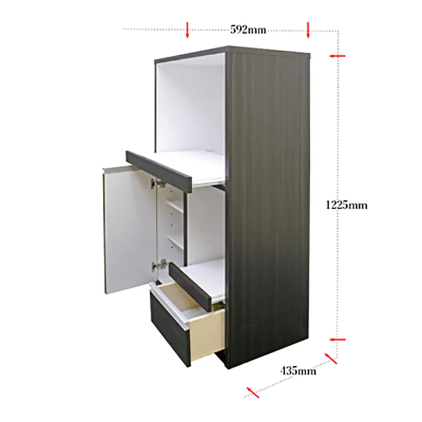 60レンジ台 クオーネ（DB）【諸富家具】：C103-012