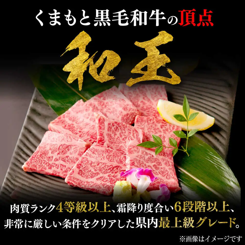 くまもと 黒毛和牛 和王 カルビ 焼肉用 約400g（約400g×1P）カルビ焼肉[AYBR022]