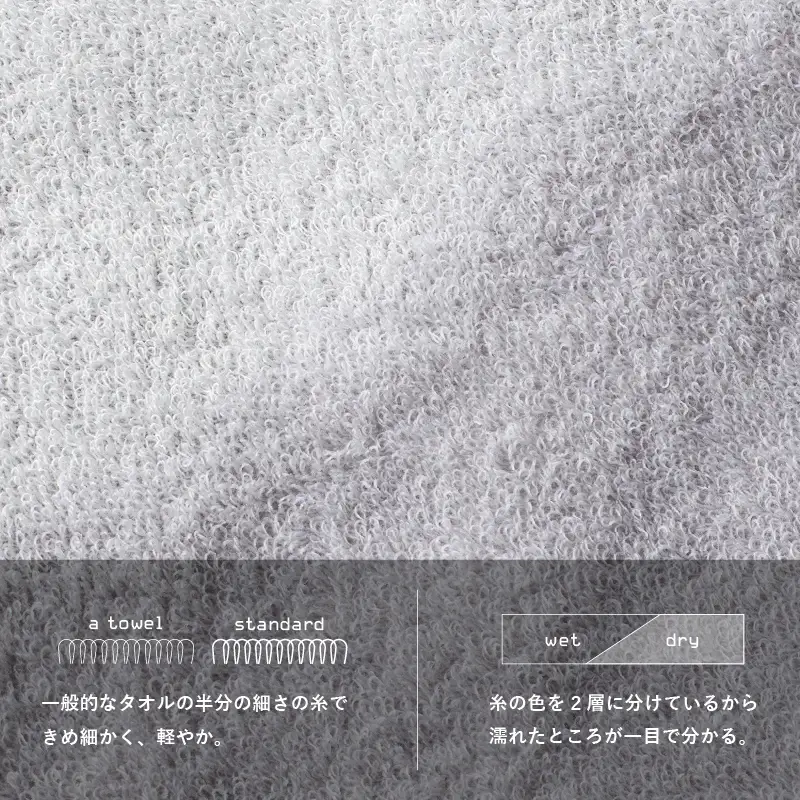 【数量限定】a towelフェイスタオル 10枚セット アッシュホワイト