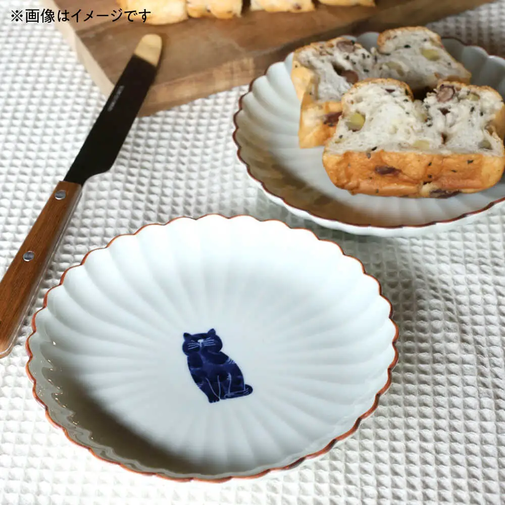 【波佐見焼】呉須猫 取皿 柄違い4点セット 食器【西海陶器】[OA485]