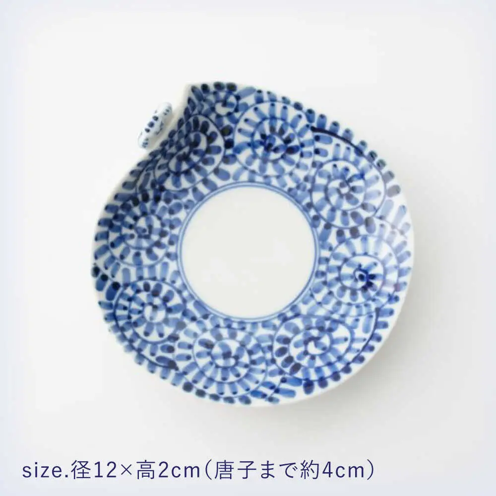 【波佐見焼】一閑人小皿 万歴渦・面取花唐草・藍唐草・蛸唐草 4枚セット【FOURGRACE】[UG17]