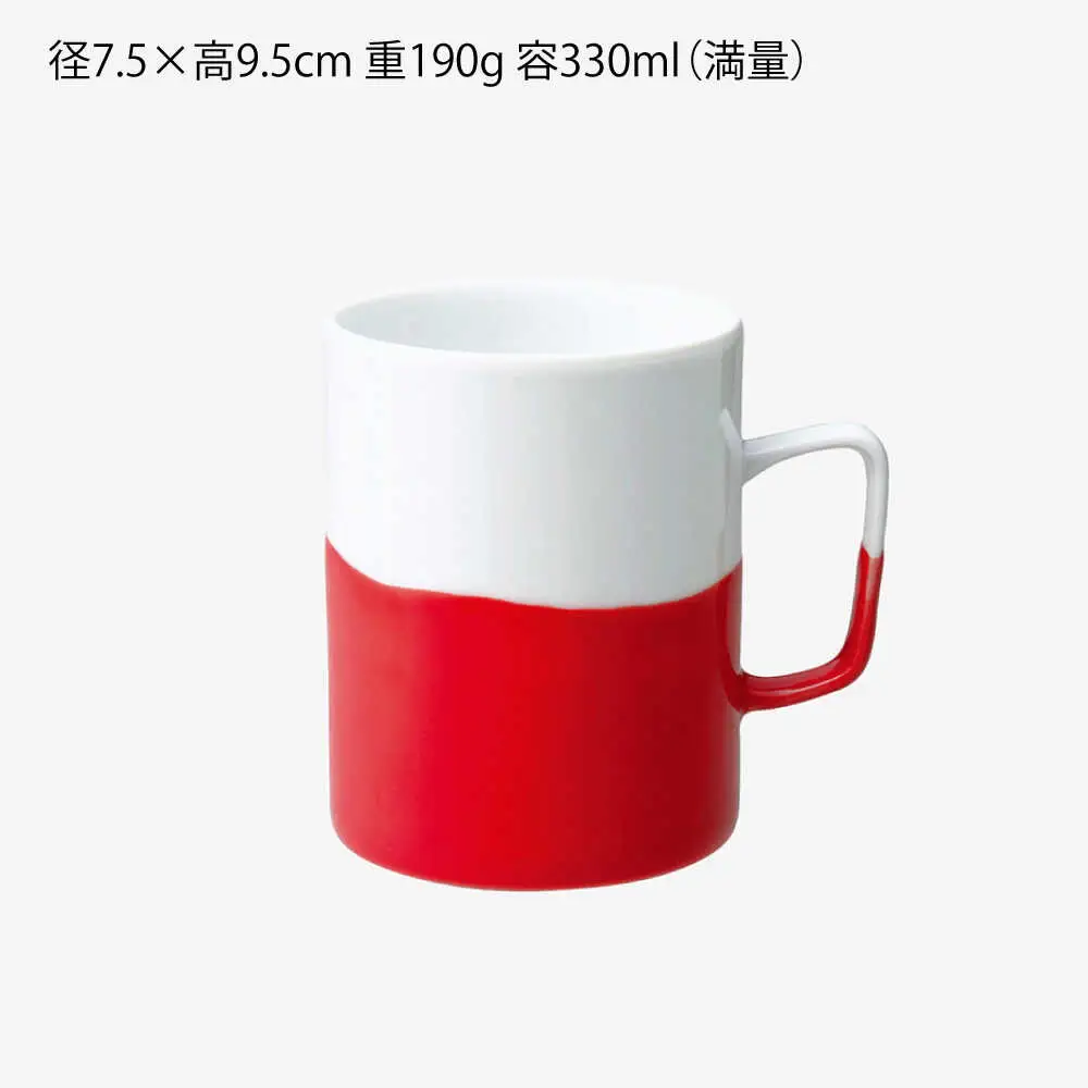 【波佐見焼】【essence】dip mug 〈M〉 レッド 2点セット マグカップ【西海陶器】[OA461]
