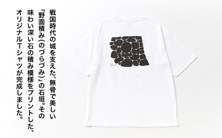 丸や オリジナルTシャツ (野面積み) ホワイト【Mサイズ】 【ティーシャツ コットン 綿100％ 男女兼用 雑貨 普段使い 半袖】 [A-80134_02]