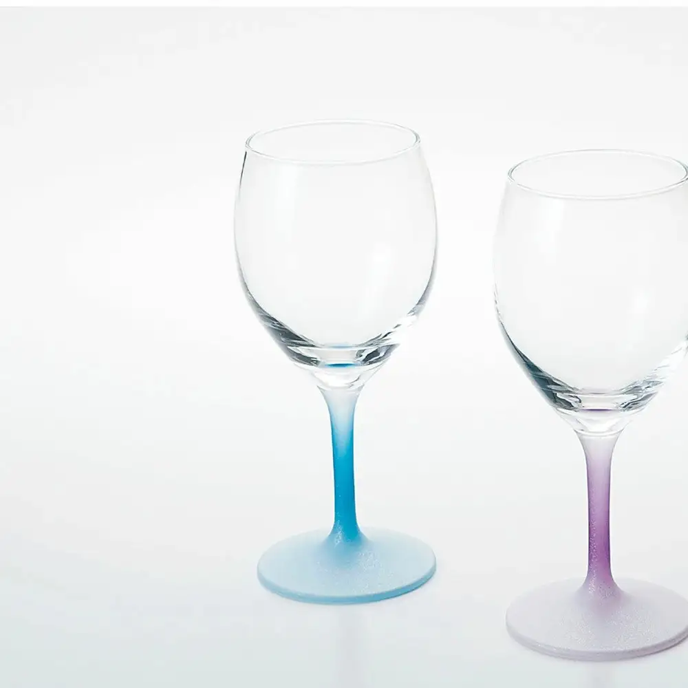 みよし漆器本舗 紀州塗り ぬりもん de Verre ワイングラス クールグラデーション 単品 パープル 300ml