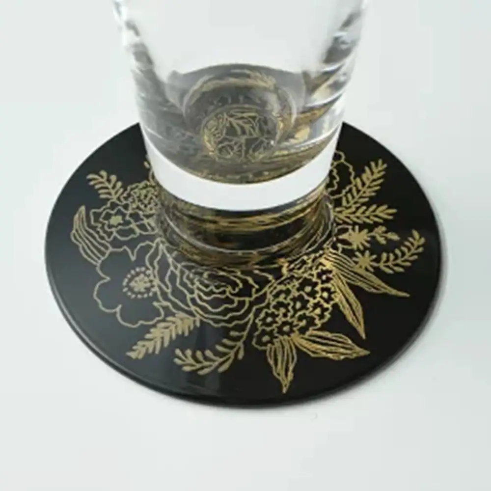 みよし漆器本舗 紀州塗り ぬりもん de Verre ピルスナーグラス ペアセット 金 銀 ボタニカル 285ml