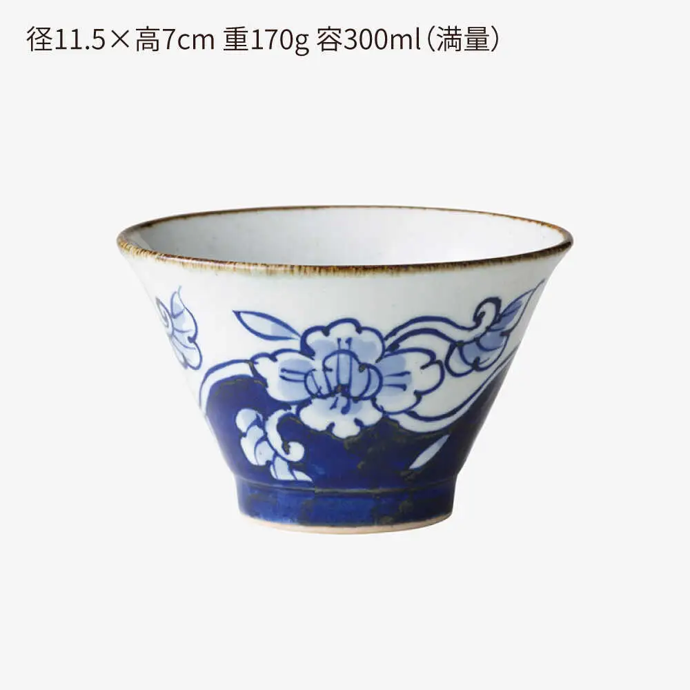 【波佐見焼】568碗 花垣根・ボタン唐草 ペアセット【西海陶器】[OA433]