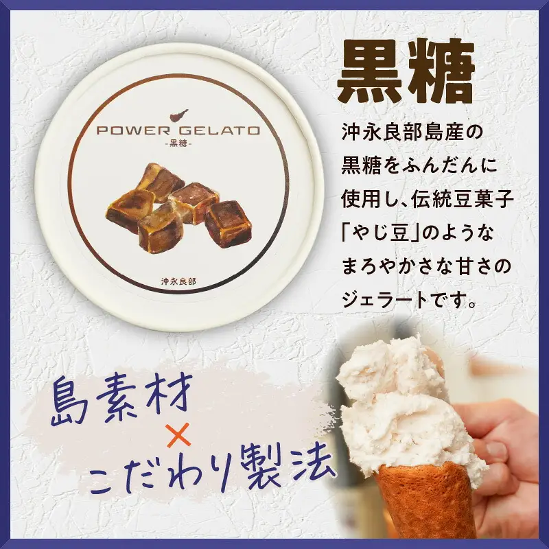 POWER gELATO 沖永良部島産（ 黒糖 ）90ml × 10個入り W066-006-02 冷凍 スイーツ