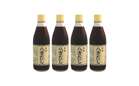 小豆島 桶（こが）仕込 天然醸造 正金醤油 八方だし 360ml 4本