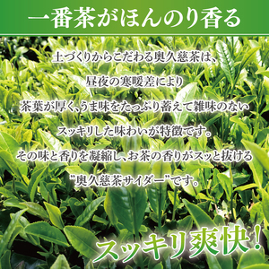 【数量限定】奥久慈りんご・奥久慈茶サイダー　200ml×各3本　計6本セット｜茨城県 大子町 林檎 緑茶 ジュース 飲料（AV015）