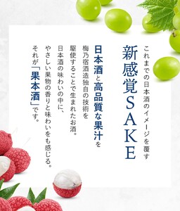 梅乃宿 果本酒 茘枝(ライチ) 500ml ／ 日本酒 フルーツ 果実 ライチ 新感覚 お酒 純米大吟醸 贈り物 ギフト プレゼント フルーティー 【umyd042】