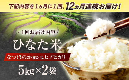【12回定期便】米 ひなた米 10kg (5kg ×2袋) [OCM056]