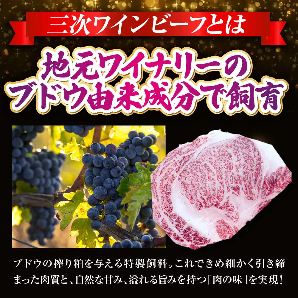 肉 三次ワインビーフ リブロース ステーキ 250g （250g×1枚）[APAX016] 牛肉
