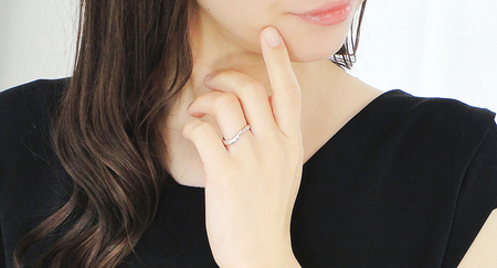 結婚指輪 プラチナ PT900 K18PG ピンクゴールド コンビ ウェーブ リング レディース 18金 18k S字 つや消し ホーニング 【268-ptpg】 ALPAZ155