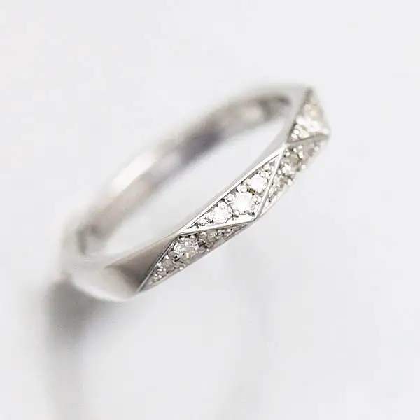 結婚指輪 リング プラチナ PT900 ダイヤモンド 0.27ct ミラーカット 三角 レディースリング ダイヤリング 【295-pt】 ALPAZ162
