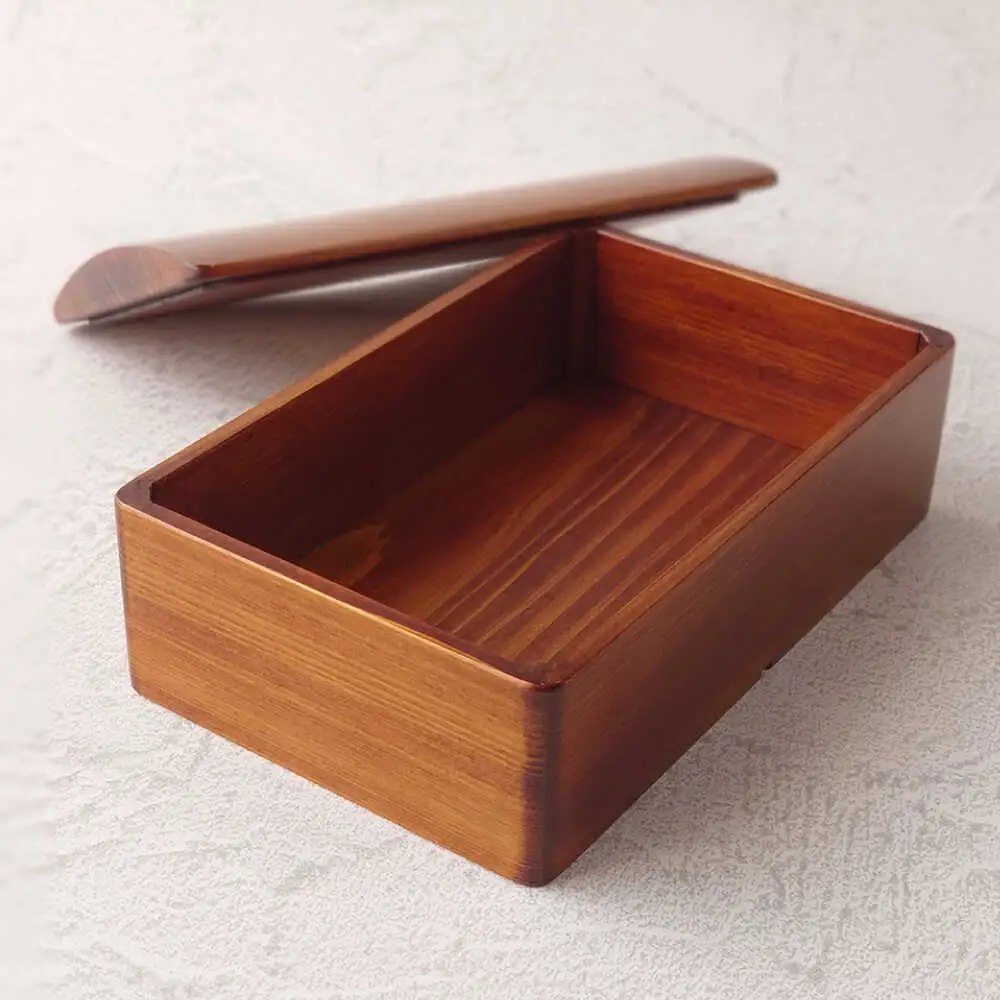 玉手箱なひのきの弁当箱(Mサイズ) 拭き漆仕上げ　日田市 / 木の蔵 仙遊 お弁当 日本製 おべんとう[ARFK002]