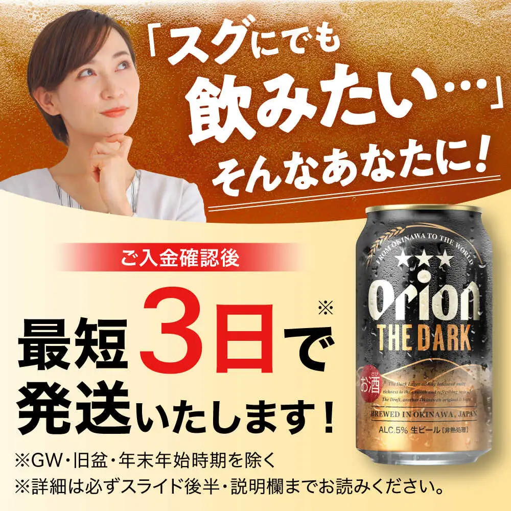 オリオンビール ザ・ダーク 350ml×24本 黒ビール BCDD029