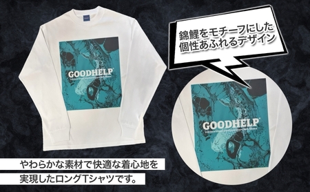 GOODHELP ColoredCarp L/S T-shirt white  Tシャツ 半袖 洋服 ファッション ストリート ストリート感 ユニセックス スリーブTシャツ ティーシャツ ストリートカルチャー ホワイト 白 鯉 コイ こい お取り寄せ 送料無料 神奈川県 寒川町