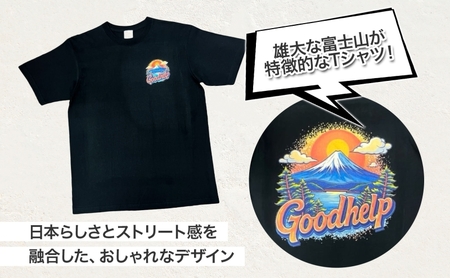 GOODHELP Mt.Fuji T-shirt black  Tシャツ 半袖 洋服 ファッション ストリート ストリート感 ユニセックス スリーブTシャツ ティーシャツ ストリートカルチャー ブラック 黒 富士山 冨士 山 お取り寄せ 送料無料 神奈川県 寒川町