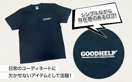 GOODHELP Basic Logo T-shirt black Tシャツ 半袖  洋服 ファッション ストリート ストリート感 ユニセックス スリーブTシャツ ティーシャツ ストリートカルチャー ブラック 黒 シンプル スタイリッシュ 送料無料 神奈川県 寒川町