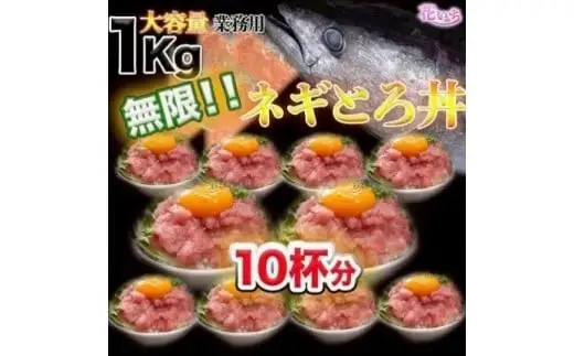 【定期便】【市場食堂　花いち】ネギトロ　250g×4PC×２（2kg）×6ヶ月【11100-1904】